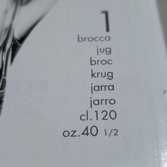 NIB ~ Crystal Glass Iced-Tea Water Pitcher Jug ~ Luxion Crystal ~ Made in Italy - Picture 8 of 9